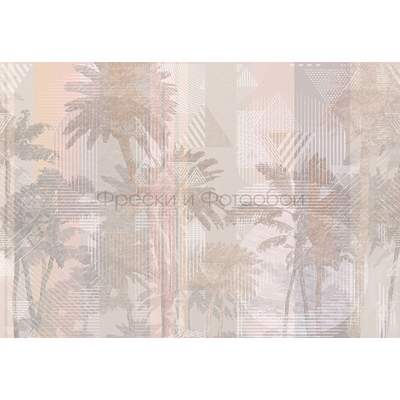 Фреска Affresco (Аффреско) Современный стиль Природа Стильные пальмы Арт. ID136316