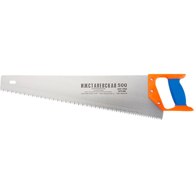 Ножовка по дереву 500 мм, шаг зубьев 8 мм, пластиковая рукоятка, Russia (Раша) (23164)