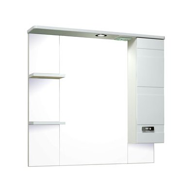 Шкаф зеркальный Runo (Руно) Турин 85 правый (ВхШхГ) 80х85х16 см