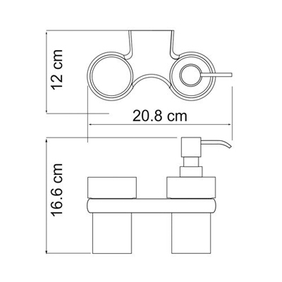 Держатель стакана и дозатора Wasserkraft (Васеркрафт) Berkel К-6800 K-6889 9060612