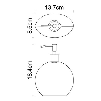 Дозатор для жидкого мыла Wasserkraft (Васеркрафт) Eider К-33300 K-33399 9061375