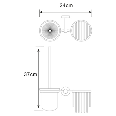 Держатель освежителя и щетки для унитаза Wasserkraft (Васеркрафт) Donau K-9400 K-9435 9061833