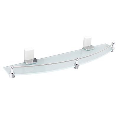 Полка стеклянная с бортиком Wasserkraft (Васеркрафт) Leine K-5000WHITE K-5044WHITE 9061805