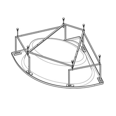 Монтажный комплект к ванне Santek КАРИБЫ 140х140 арт. 1WH112430