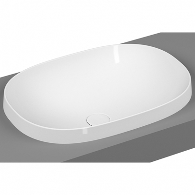 Раковина Vitra (Витра) овальная накладная S20 Белый без отверстия под смеситель, без перелива (5652B403-0016) 56 см