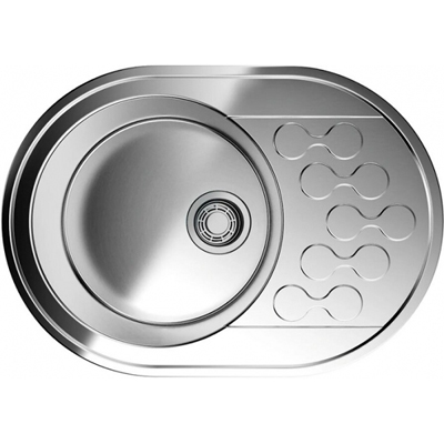 Мойка кухонная овальная Omoikiri (Омойкири) Kasumigaura 65-IN нержавеющая сталь (4993727)