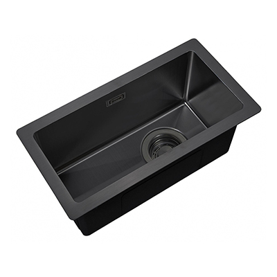 Мойка кухонная прямоугольная Zorg (Зорг) PVD Графит (ZL R 230440 GRAFIT)