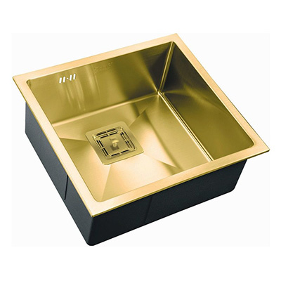 Мойка кухонная прямоугольная Zorg (Зорг) PVD Бронза (SZR-4844 BRONZE)