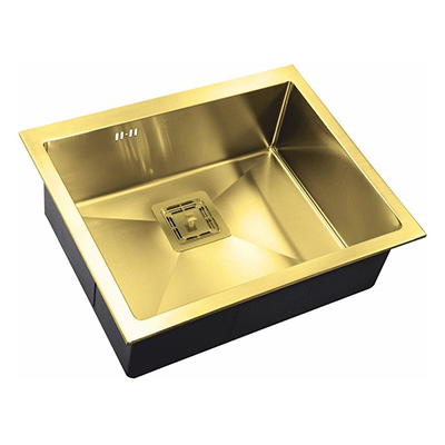 Мойка кухонная прямоугольная Zorg (Зорг) PVD Бронза (SZR-5844 BRONZE)