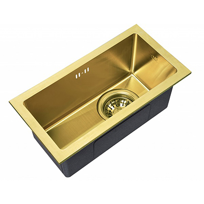 Мойка кухонная прямоугольная Zorg (Зорг) PVD Бронза (SZR-2344-G BRONZE)