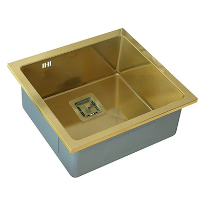 Мойка кухонная квадратная Zorg (Зорг) PVD Бронза (SZR-44 BRONZE)