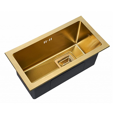 Мойка кухонная прямоугольная Zorg (Зорг) PVD Бронза (SZR-2344 BRONZE)