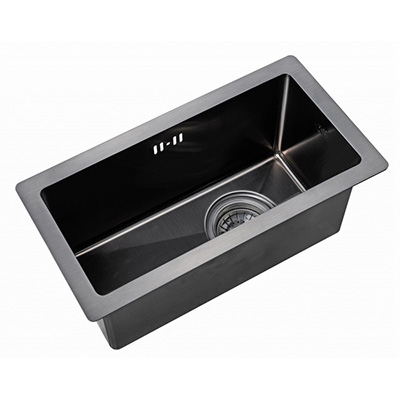 Мойка кухонная прямоугольная Zorg (Зорг) PVD Графит (PVD 2344 GRAFIT)
