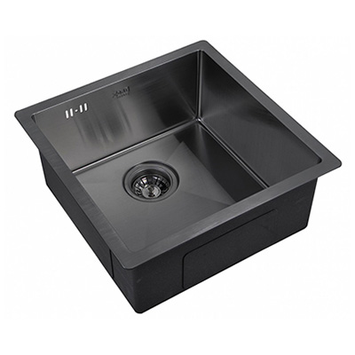 Мойка кухонная квадратная Zorg (Зорг) PVD Графит (PVD 4444 GRAFIT)