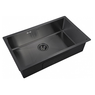Мойка кухонная прямоугольная Zorg (Зорг) PVD Графит (PVD 7444 GRAFIT)