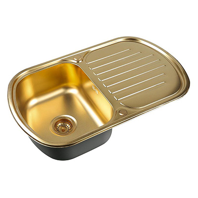 Мойка кухонная овальная Zorg (Зорг) PVD Бронза (SZR 7749 BRONZE)