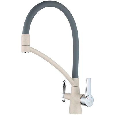 Смеситель Paulmark для кухни Holstein под фильтр Бежевый (Ho213165-328)