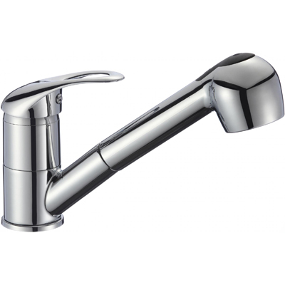 Смеситель для кухонной мойки с выдвижным изливом Fmark (Фмарк) хром FM6003