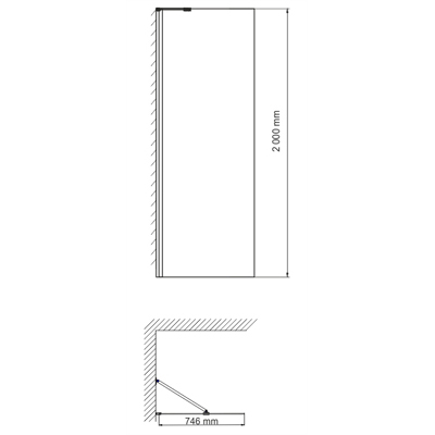 Душевая перегородка Wasserkraft Aller 10H06-RP80 Fixed SET1556