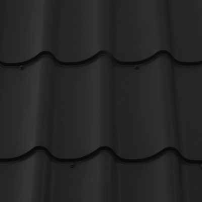 Металлическая черепица Grand Line (Гранд Лайн) Classic 0,5 мм черная (м2)