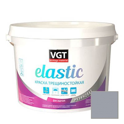 Краска VGT (ВГТ) Elastic трещиностойкая серая 13 кг