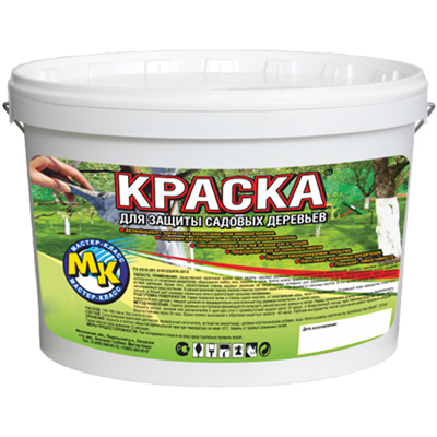 Краска Мастер-Класс для защиты садовых деревьев 10 кг Краска Мастер-Класс для защиты садовых деревьев 10 кг