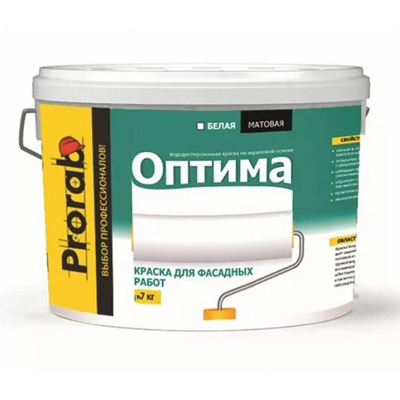Краска фасадная Prorab Optima Оптима база А 14 кг Краска фасадная Prorab Optima Оптима база А 14 кг