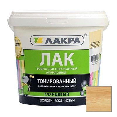 Лак Лакра тонированный акриловый с УФ-фильтром бесцветный 0,9 кг