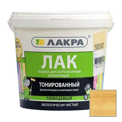Лак Лакра тонированный акриловый с УФ-фильтром сосна 0,9 кг