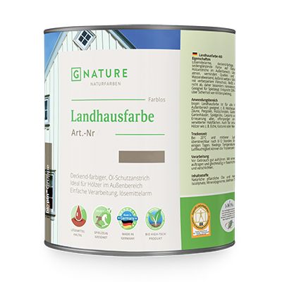 Краска укрывная GNature 461 Landhausfarbe белая 0,375 л Краска укрывная GNature 461 Landhausfarbe белая 0,375 л