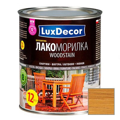 Лакоморилка LuxDecor Wood Stain для дерева Светлый дуб 0,75 л Лакоморилка LuxDecor Wood Stain для дерева Светлый дуб 0,75 л