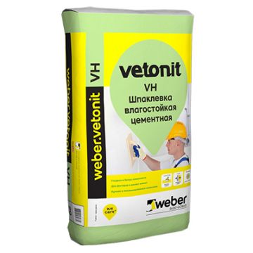 Шпатлевка цементная Weber-Vetonit VH белый 20 кг