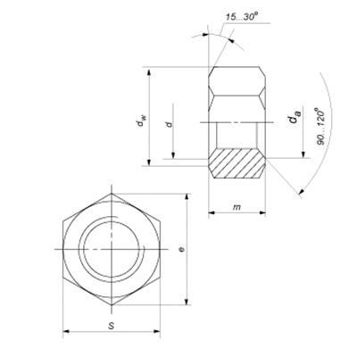 Гайка шестигранная класс точности A ГОСТ 5927-70 М16 (кг)