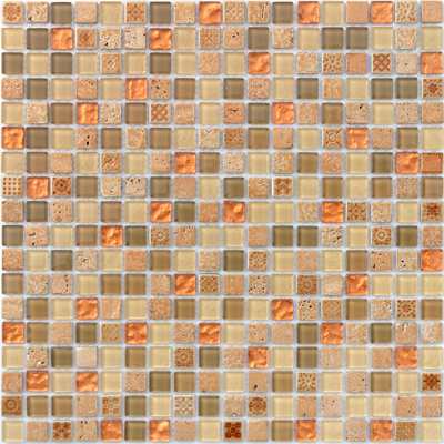 Мозаика LeeDo (Лидо Керамика) Caramelle - Naturelle Cozumel 30,5x30,5х0,4 см (чип 1,5x1,5x0,4 см) (Cozumel 15x15x4)