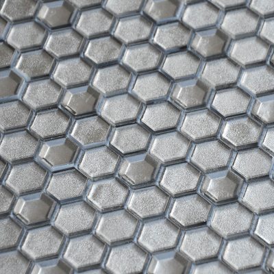 Мозаика LeeDo - Alchimia Argento grani hexagon 30х30x0,6 см (чип 23x13x6 мм) (Argento grani hexagon 23x13x6)