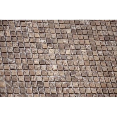 Мозаика LeeDo - Pietrine Emperador Dark матовая 30,5x30,5х0,4 см (чип 15x15x4 мм) (Emperador Dark MAT 15x15x4)