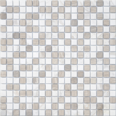 Мозаика LeeDo - Pietrine Pietra Mix 2 матовая 30,5x30,5х0,4 см (чип 15x15x4 мм) (Pietra Mix 2 MAT 15x15x4)