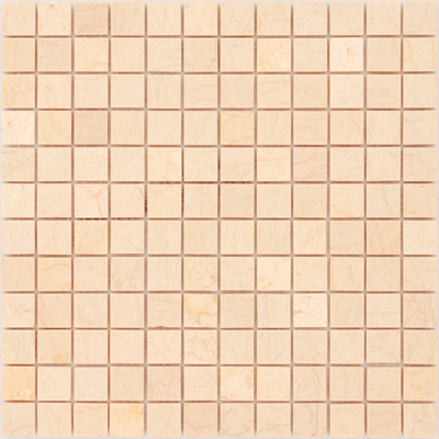 Мозаика LeeDo Caramelle - Pietrine Botticino полированная 29,8x29,8х0,7 см (чип 23х23х7 мм) (Botticino POL 23x23x7)