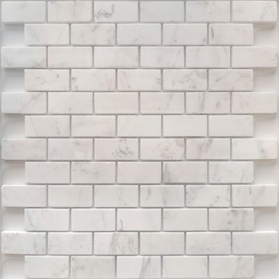 Мозаика LeeDo Caramelle - Pietrine Dolomiti Bianco полированная 29,8x29,8х0,7 см (чип 23x48x7 мм) (Dolomiti Bianco POL 23x48x7)