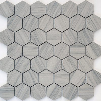 Мозаика LeeDo - Pietrine Marmara grey полированная 30,5x32,5x0,7 см (чип 23x73x7 мм) (Marmara grey POL 23x73x7)