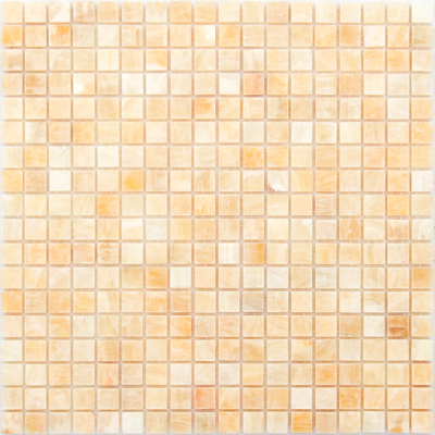 Мозаика LeeDo Caramelle - Pietrine Onice Beige полированная 30,5x30,5x0,7 см (чип 15x15x7 мм) (Onice Beige POL 15x15x8)