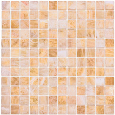 Мозаика LeeDo Caramelle - Pietrine Onice Beige полированная 29,8x29,8х0,7 см (чип 23х23х7 мм) (Onice Beige POL 23x23x8)