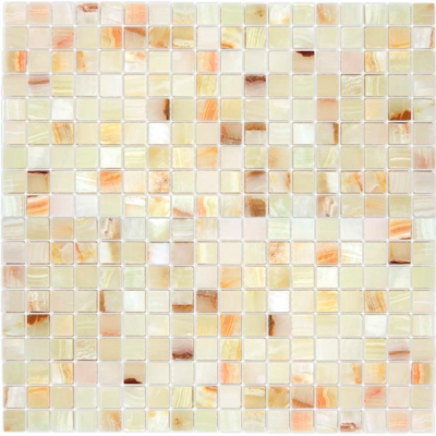 Мозаика LeeDo (Лидо Керамика) Caramelle - Pietrine Onice Jade Bianco полированная 30,5x30,5x0,7 см (чип 1,5x1,5x0,7 см) (Onice Jade Bianco POL 15x15x7)
