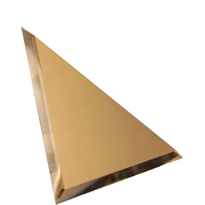 Треугольная зеркальная бронзовая плитка ДСТ 25х25 см ТЗБ1-03 БП000010984