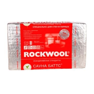 Базальтовая вата Rockwool Сауна Баттс В 1000х600х50 мм 8 шт (40 кг/м3; 0,24 м3; 4,8 м2)